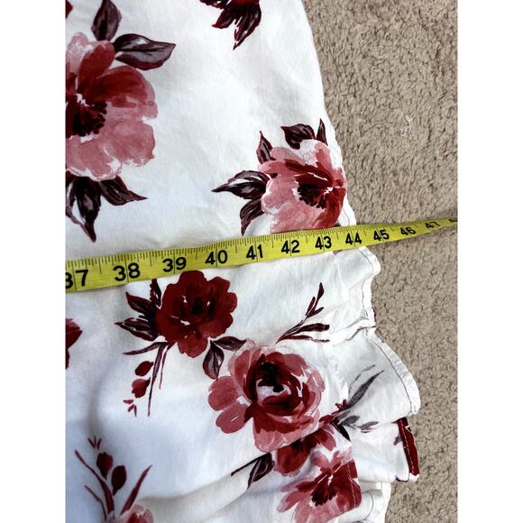 Women's Floral Torrid Challis Midi Swing Dress With Roses 12 - Picture 4 of 8